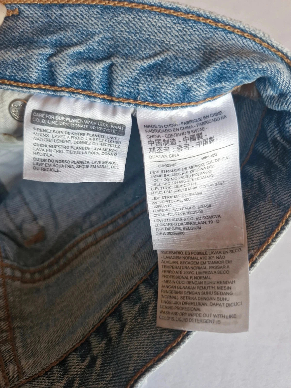 Short en jean Levi's 501 femme W25 lichtblauw gescheurd versleten lage taille – photo 5